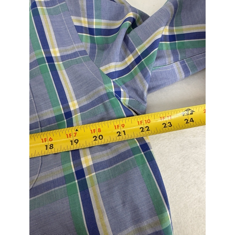 Brooks Brothers Men's Madison Blue Plaid Long Sleeve Button Down Shirt Size L - Picture 4 of 4